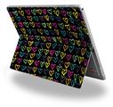 Kearas Hearts Black - Decal Style Vinyl Skin (fits Microsoft Surface Pro 4)