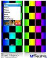 iPod Nano 4G Skin - Rainbow Checkerboard