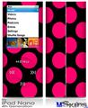 iPod Nano 4G Skin - Kearas Polka Dots Pink On Black