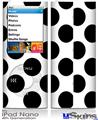 iPod Nano 4G Skin - Kearas Polka Dots White And Black