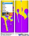 iPod Nano 4G Skin - Drip Purple Yellow Teal