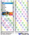 iPod Nano 4G Skin - Pastel Hearts on White