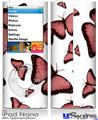 iPod Nano 4G Skin - Butterflies Pink