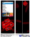iPod Nano 4G Skin - Oriental Dragon Red on Black