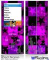iPod Nano 4G Skin - Purple Star Checkerboard