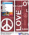 iPod Nano 4G Skin - Love and Peace Pink