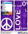 iPod Nano 4G Skin - Love and Peace Purple