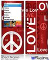 iPod Nano 4G Skin - Love and Peace Red