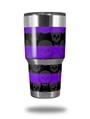 WraptorSkinz Skin Wrap compatible with RTIC 30oz ORIGINAL 2017 AND OLDER Tumblers Skull Stripes Purple (TUMBLER NOT INCLUDED)
