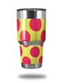 WraptorSkinz Skin Wrap compatible with RTIC 30oz ORIGINAL 2017 AND OLDER Tumblers Kearas Polka Dots Pink And Yellow (TUMBLER NOT INCLUDED)
