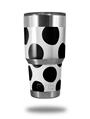 WraptorSkinz Skin Wrap compatible with RTIC 30oz ORIGINAL 2017 AND OLDER Tumblers Kearas Polka Dots White And Black (TUMBLER NOT INCLUDED)