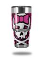 WraptorSkinz Skin Wrap compatible with RTIC 30oz ORIGINAL 2017 AND OLDER Tumblers Pink Bow Princess (TUMBLER NOT INCLUDED)