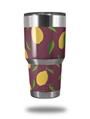 WraptorSkinz Skin Wrap compatible with RTIC 30oz ORIGINAL 2017 AND OLDER Tumblers Lemon Leaves Burgandy (TUMBLER NOT INCLUDED)
