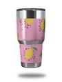 WraptorSkinz Skin Wrap compatible with RTIC 30oz ORIGINAL 2017 AND OLDER Tumblers Lemon Pink (TUMBLER NOT INCLUDED)