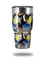 WraptorSkinz Skin Wrap compatible with RTIC 30oz ORIGINAL 2017 AND OLDER Tumblers Tropical Fish 01 Black (TUMBLER NOT INCLUDED)