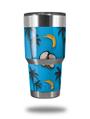 WraptorSkinz Skin Wrap compatible with RTIC 30oz ORIGINAL 2017 AND OLDER Tumblers Coconuts Palm Trees and Bananas Blue Medium (TUMBLER NOT INCLUDED)