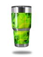 WraptorSkinz Skin Wrap compatible with RTIC 30oz ORIGINAL 2017 AND OLDER Tumblers Cubic Shards Green (TUMBLER NOT INCLUDED)