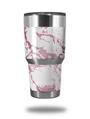 WraptorSkinz Skin Wrap compatible with RTIC 30oz ORIGINAL 2017 AND OLDER Tumblers Pink and White Gilded Marble (TUMBLER NOT INCLUDED)