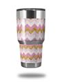 WraptorSkinz Skin Wrap compatible with RTIC 30oz ORIGINAL 2017 AND OLDER Tumblers Pink and White Chevron (TUMBLER NOT INCLUDED)