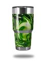 WraptorSkinz Skin Wrap compatible with RTIC 30oz ORIGINAL 2017 AND OLDER Tumblers Liquid Metal Chrome Neon Green (TUMBLER NOT INCLUDED)