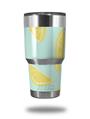 WraptorSkinz Skin Wrap compatible with RTIC 30oz ORIGINAL 2017 AND OLDER Tumblers Lemons Blue (TUMBLER NOT INCLUDED)
