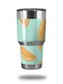 WraptorSkinz Skin Wrap compatible with RTIC 30oz ORIGINAL 2017 AND OLDER Tumblers Oranges Blue (TUMBLER NOT INCLUDED)