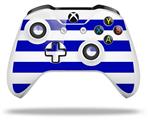 WraptorSkinz Decal Skin Wrap Set works with 2016 and newer XBOX One S / X Controller Psycho Stripes Blue and White (CONTROLLER NOT INCLUDED)