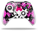 WraptorSkinz Decal Skin Wrap Set works with 2016 and newer XBOX One S / X Controller Pink Diamond Skull (CONTROLLER NOT INCLUDED)