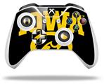 WraptorSkinz Decal Skin Wrap Set works with 2016 and newer XBOX One S / X Controller Iowa Hawkeyes Tigerhawk Oval 01 Gold on Black (CONTROLLER NOT INCLUDED)
