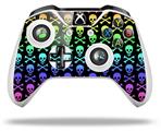 WraptorSkinz Decal Skin Wrap Set works with 2016 and newer XBOX One S / X Controller Skull and Crossbones Rainbow (CONTROLLER NOT INCLUDED)