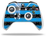 WraptorSkinz Decal Skin Wrap Set works with 2016 and newer XBOX One S / X Controller Skull Stripes Blue (CONTROLLER NOT INCLUDED)