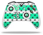 WraptorSkinz Decal Skin Wrap Set works with 2016 and newer XBOX One S / X Controller Kearas Daisies Stripe SeaFoam (CONTROLLER NOT INCLUDED)