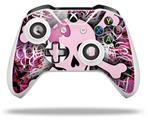 WraptorSkinz Decal Skin Wrap Set works with 2016 and newer XBOX One S / X Controller Pink Skull (CONTROLLER NOT INCLUDED)