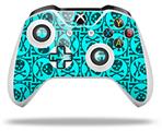 WraptorSkinz Decal Skin Wrap Set works with 2016 and newer XBOX One S / X Controller Skull Patch Pattern Blue (CONTROLLER NOT INCLUDED)