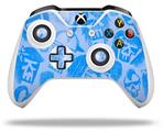 WraptorSkinz Decal Skin Wrap Set works with 2016 and newer XBOX One S / X Controller Skull Sketches Blue (CONTROLLER NOT INCLUDED)