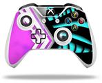WraptorSkinz Decal Skin Wrap Set works with 2016 and newer XBOX One S / X Controller Black Waves Neon Teal Hot Pink (CONTROLLER NOT INCLUDED)