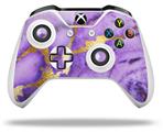 WraptorSkinz Decal Skin Wrap Set works with 2016 and newer XBOX One S / X Controller Purple and Gold Gilded Marble (CONTROLLER NOT INCLUDED)