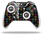 WraptorSkinz Decal Skin Wrap Set works with 2016 and newer XBOX One S / X Controller Kearas Hearts Black (CONTROLLER NOT INCLUDED)
