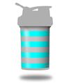 Decal Style Skin Wrap works with Blender Bottle 22oz ProStak Psycho Stripes Neon Teal and Gray (BOTTLE NOT INCLUDED)