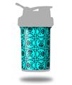 Decal Style Skin Wrap works with Blender Bottle 22oz ProStak Skull Patch Pattern Blue (BOTTLE NOT INCLUDED)