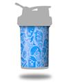 Decal Style Skin Wrap works with Blender Bottle 22oz ProStak Skull Sketches Blue (BOTTLE NOT INCLUDED)