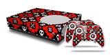 WraptorSkinz Decal Skin Wrap Set works with 2016 and newer XBOX One S Console and 2 Controllers Goth Punk Skulls