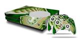 WraptorSkinz Decal Skin Wrap Set works with 2016 and newer XBOX One S Console and 2 Controllers Chlorophyll