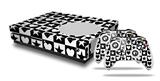 WraptorSkinz Decal Skin Wrap Set works with 2016 and newer XBOX One S Console and 2 Controllers Hearts And Stars Black and White
