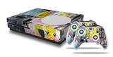 WraptorSkinz Decal Skin Wrap Set works with 2016 and newer XBOX One S Console and 2 Controllers Graffiti Pop