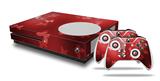 WraptorSkinz Decal Skin Wrap Set works with 2016 and newer XBOX One S Console and 2 Controllers Bokeh Butterflies Red