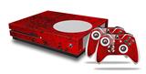 WraptorSkinz Decal Skin Wrap Set works with 2016 and newer XBOX One S Console and 2 Controllers Folder Doodles Red