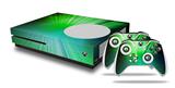 WraptorSkinz Decal Skin Wrap Set works with 2016 and newer XBOX One S Console and 2 Controllers Bent Light Greenish