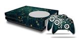 WraptorSkinz Decal Skin Wrap Set works with 2016 and newer XBOX One S Console and 2 Controllers Green Starry Night