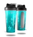 Decal Style Skin Wrap works with Blender Bottle 28oz Bokeh Butterflies Neon Teal (BOTTLE NOT INCLUDED)